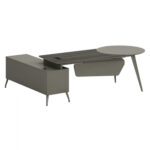ΓΡΑΦΕΙΟ ΕΠΑΓΓΕΛΜΑΤΙΚΟ LUX SERIES 237X160X75Yεκ. ΔΕΞΙΑ ΓΩΝΙΑ ΣΤΑΧΤΙ ΜΟΚΑ HM2117R