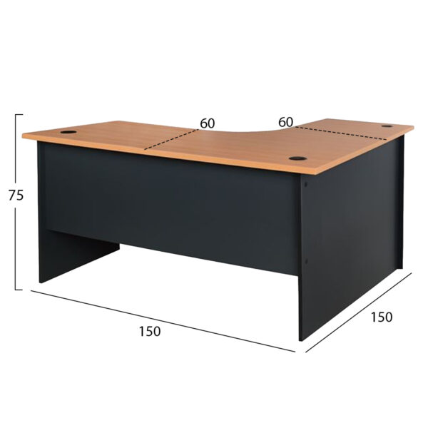 ΓΡΑΦΕΙΟ ΓΩΝΙΑ ΕΠΑΓΓΕΛΜΑΤΙΚΟ ABELINA 150Χ150Χ75 HM2019.01 ΟΞΙΑ - Image 2