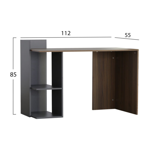 ΓΡΑΦΕΙΟ ΜΕΛΑΜΙΝΗΣ HM8994.01 ΚΑΡΥΔΙ ΓΚΡΙ 112x55x85Y εκ. - Image 2