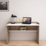 ΓΡΑΦΕΙΟ ΜΕΛΑΜΙΝΗΣ SONAMA ΛΕΥΚΟ 118x58x80Υεκ.HM9227.12 - Image 3