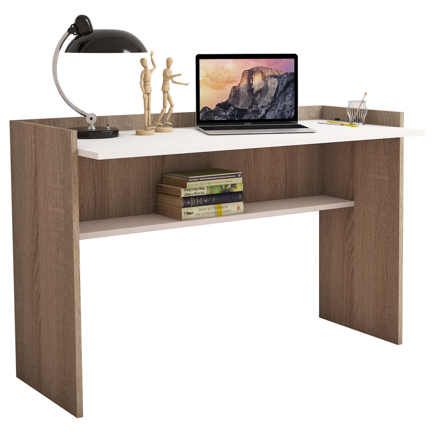 HM9227.12 ΓΡΑΦΕΙΟ ΜΕΛΑΜΙΝΗΣ SONAMA ΛΕΥΚΟ 118x58x80Υεκ.HM9227.12 - Image 1