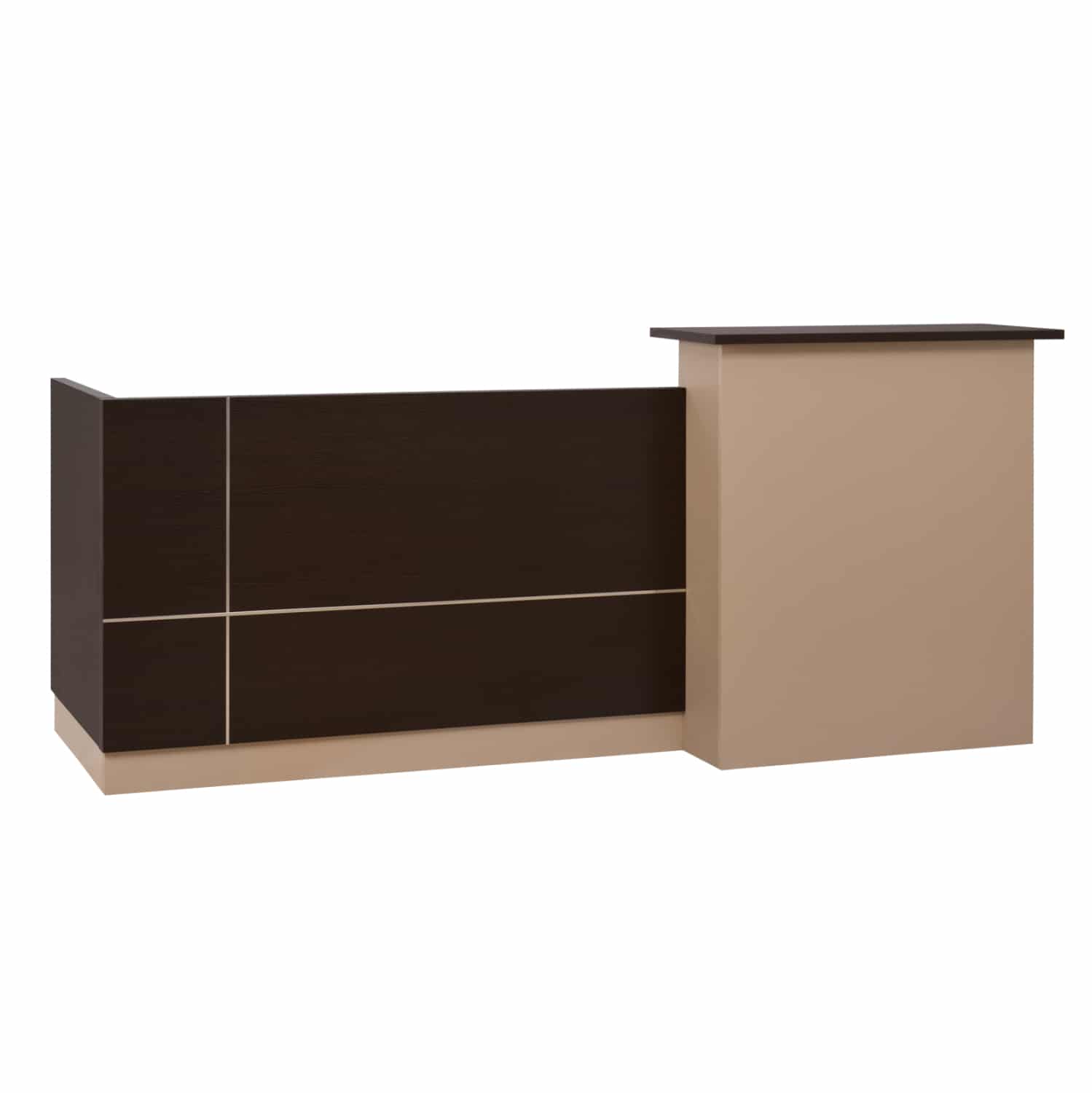 HM2068.01 ΓΡΑΦΕΙΟ ΥΠΟΔΟΧΗΣ DALTON HM2068.01 ΜΕΛΑΜΙΝΗ ΣΕ WENGE-ΜΠΕΖ 240x80x106Υεκ. - Image 1
