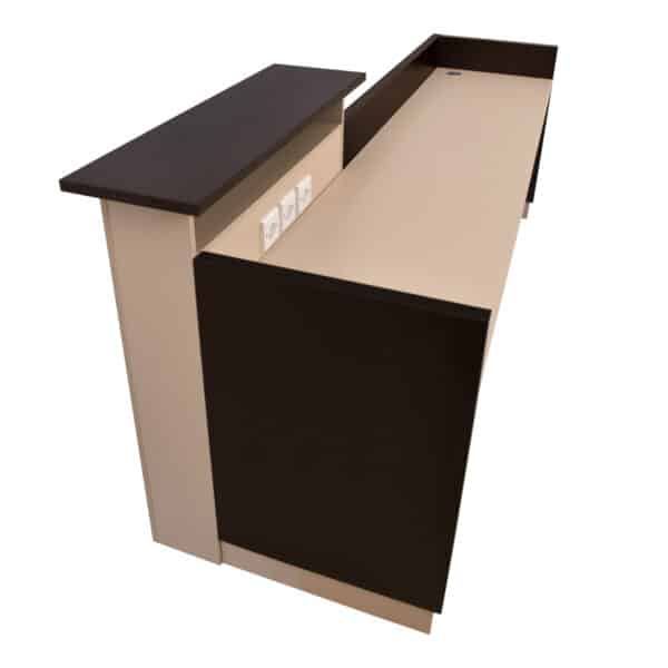 ΓΡΑΦΕΙΟ ΥΠΟΔΟΧΗΣ DALTON HM2068.01 ΜΕΛΑΜΙΝΗ ΣΕ WENGE-ΜΠΕΖ 240x80x106Υεκ. - Image 6