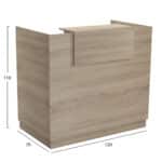 ΓΡΑΦΕΙΟ ΥΠΟΔΟΧΗΣ (RECEPTION) BARRY HM2152.01 ΜΕΛΑΜΙΝΗ ΣΕ SONAMA 120x70x110Υεκ. - Image 2