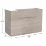 ΓΡΑΦΕΙΟ ΥΠΟΔΟΧΗΣ (RECEPTION) BARRY HM2153.01 ΜΕΛΑΜΙΝΗ ΣΕ SONAMA 160x70x110Υεκ. - Image 2
