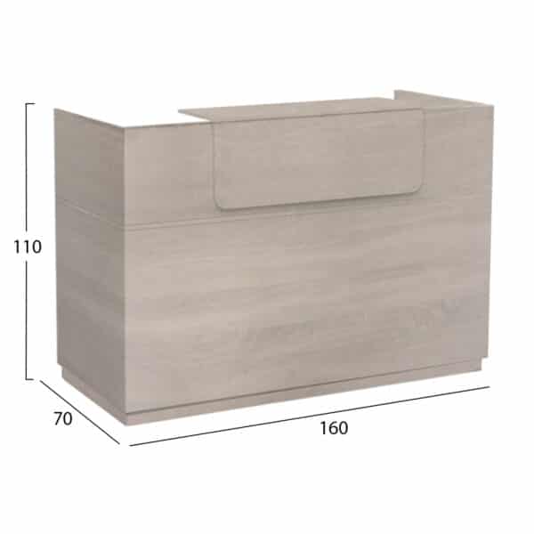ΓΡΑΦΕΙΟ ΥΠΟΔΟΧΗΣ (RECEPTION) BARRY HM2153.01 ΜΕΛΑΜΙΝΗ ΣΕ SONAMA 160x70x110Υεκ. - Image 2