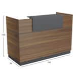 ΓΡΑΦΕΙΟ ΥΠΟΔΟΧΗΣ (RECEPTION) BARRY HM2153.03 ΜΕΛΑΜΙΝΗ ΣΕ ΚΑΡΥΔΙ-ΓΚΡΙ 160x70x110Υεκ. - Image 2