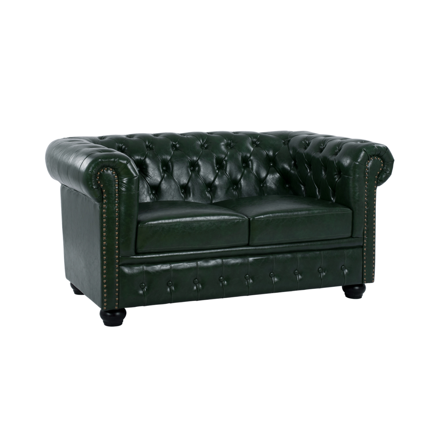 HM3010.08 ΚΑΝΑΠΕΣ 2ΘΕΣΙΟΣ T.CHESTERFIELD HM3010.08 ΤΕΧΝΟΔΕΡΜΑ ΚΥΠΑΡΙΣΣΙ 150x90x72 εκ. - Image 1