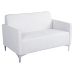 ΚΑΝΑΠΕΣ 2ΘΕΣΙΟΣ NELLIE HM3159.22 ΜΕ ΛΕΥΚΟ PU 113x71x71Υ εκ.