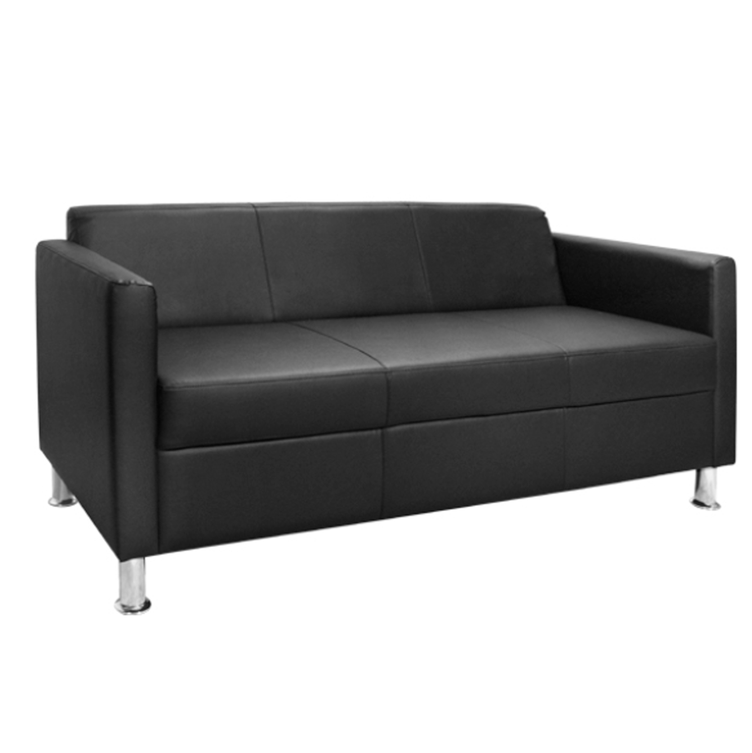 HM3034.02 ΚΑΝΑΠΕΣ 3 ΘΕΣΙΟΣ CUBO PU ΜΑΥΡΟ HM3034.02 173χ71χ73Υεκ. - Image 1