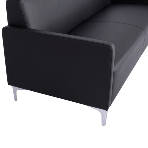 ΚΑΝΑΠΕΣ 3ΘΕΣΙΟΣ NELLIE HM3159.31 ΜΕ ΜΑΥΡΟ PU 163x71x71Υ εκ. - Image 5