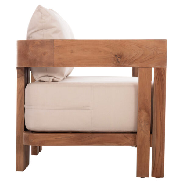 ΚΑΝΑΠΕΣ ΔΙΘΕΣΙΟΣ ΣΕΙΡΑ KIOTO HM6381 ΞΥΛΟ TEAK ΦΥΣΙΚΟ-ΜΠΕΖ ΜΑΞΙΛΑΡΙΑ 140x77x72Υεκ. - Image 4