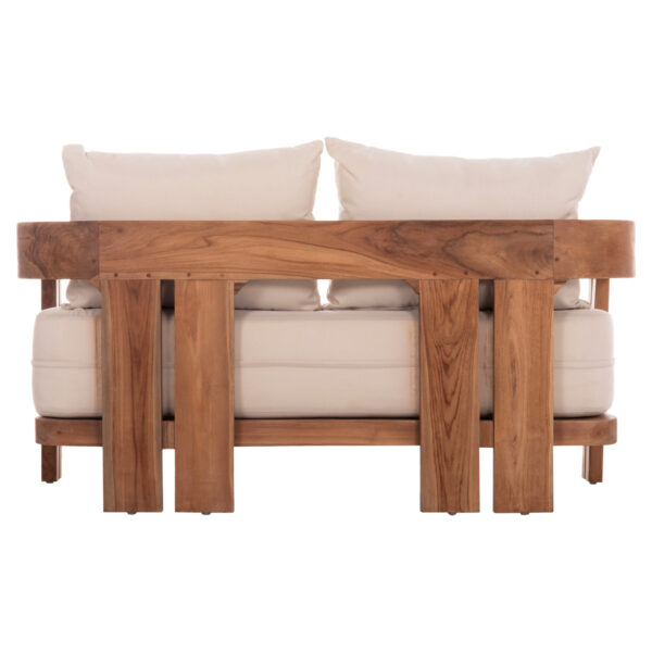 ΚΑΝΑΠΕΣ ΔΙΘΕΣΙΟΣ ΣΕΙΡΑ KIOTO HM6381 ΞΥΛΟ TEAK ΦΥΣΙΚΟ-ΜΠΕΖ ΜΑΞΙΛΑΡΙΑ 140x77x72Υεκ. - Image 6