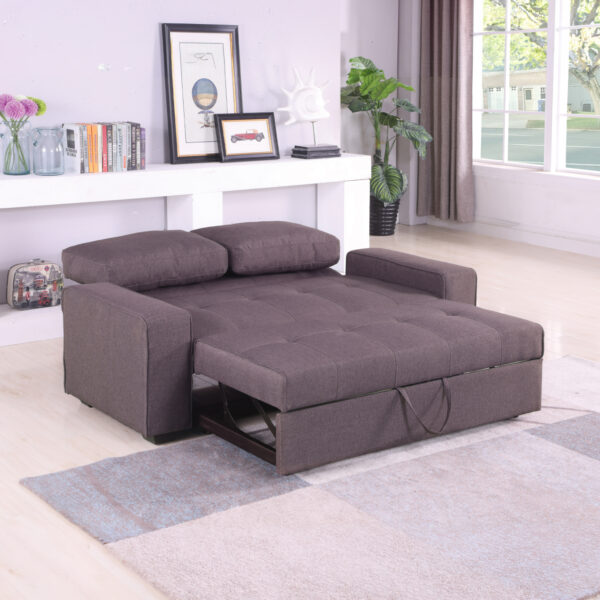 ΚΑΝΑΠΕΣ ΚΡΕΒΑΤΙ KANNA 2ΘΕΣΙΟΣ 176x102x91 εκ.HM3082.01 ΜΕ ΚΑΦΕ ΥΦΑΣΜΑ 176x102x91 εκ. - Image 4