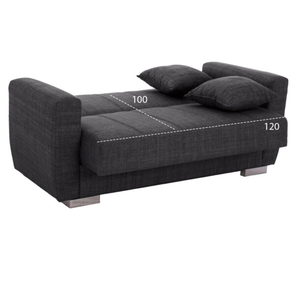 ΚΑΝΑΠΕΣ ΚΡΕΒΑΤΙ POLYA ΔΙΘΕΣΙΟΣ ΓΚΡΙ HM3241.03 153x87x77Υεκ. - Image 3
