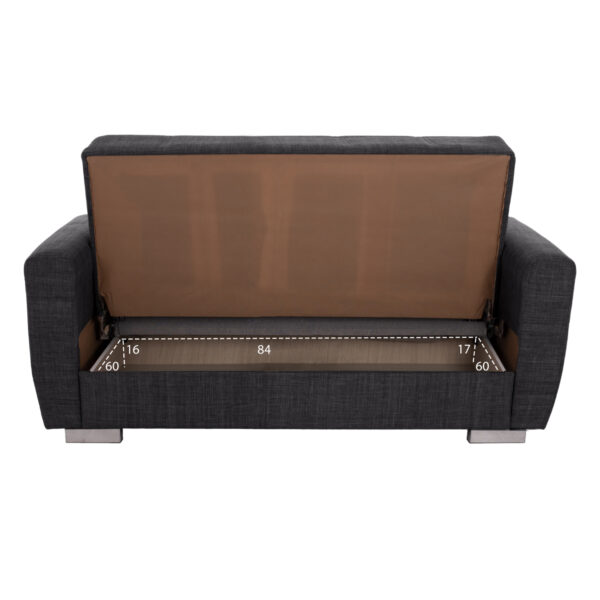 ΚΑΝΑΠΕΣ ΚΡΕΒΑΤΙ POLYA ΔΙΘΕΣΙΟΣ ΓΚΡΙ HM3241.03 153x87x77Υεκ. - Image 5