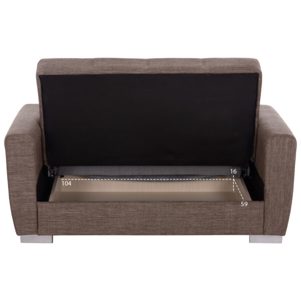ΚΑΝΑΠΕΣ ΚΡΕΒΑΤΙ POLYA ΔΙΘΕΣΙΟΣ ΚΑΦΕ HM3241.02 153x87x77 εκ. - Image 5