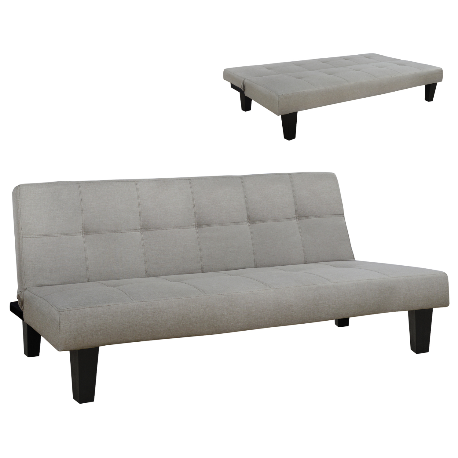 HM3000.01 ΚΑΝΑΠΕΣ ΚΡΕΒΑΤΙ ODESSA HM3000.01 ΥΦΑΣΜΑ ΜΠΕΖ 179x80x79 εκ. - Image 1