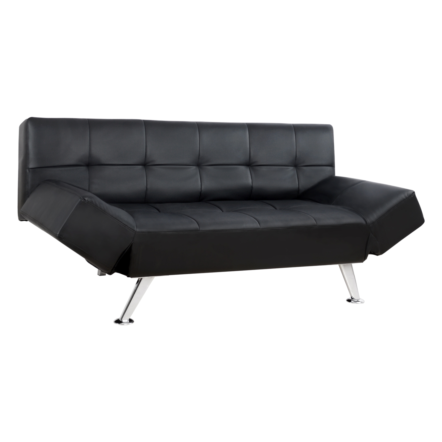 HM3001.02 ΚΑΝΑΠΕΣ ΚΡΕΒΑΤΙ HM3001.02 THOM ΜΕ ΑΝΑΔΙΠΛΟΥΜΕΝΑ ΜΠΡΑΤΣΑ ΜΑΥΡΟ PU 189x93x82 εκ. - Image 1