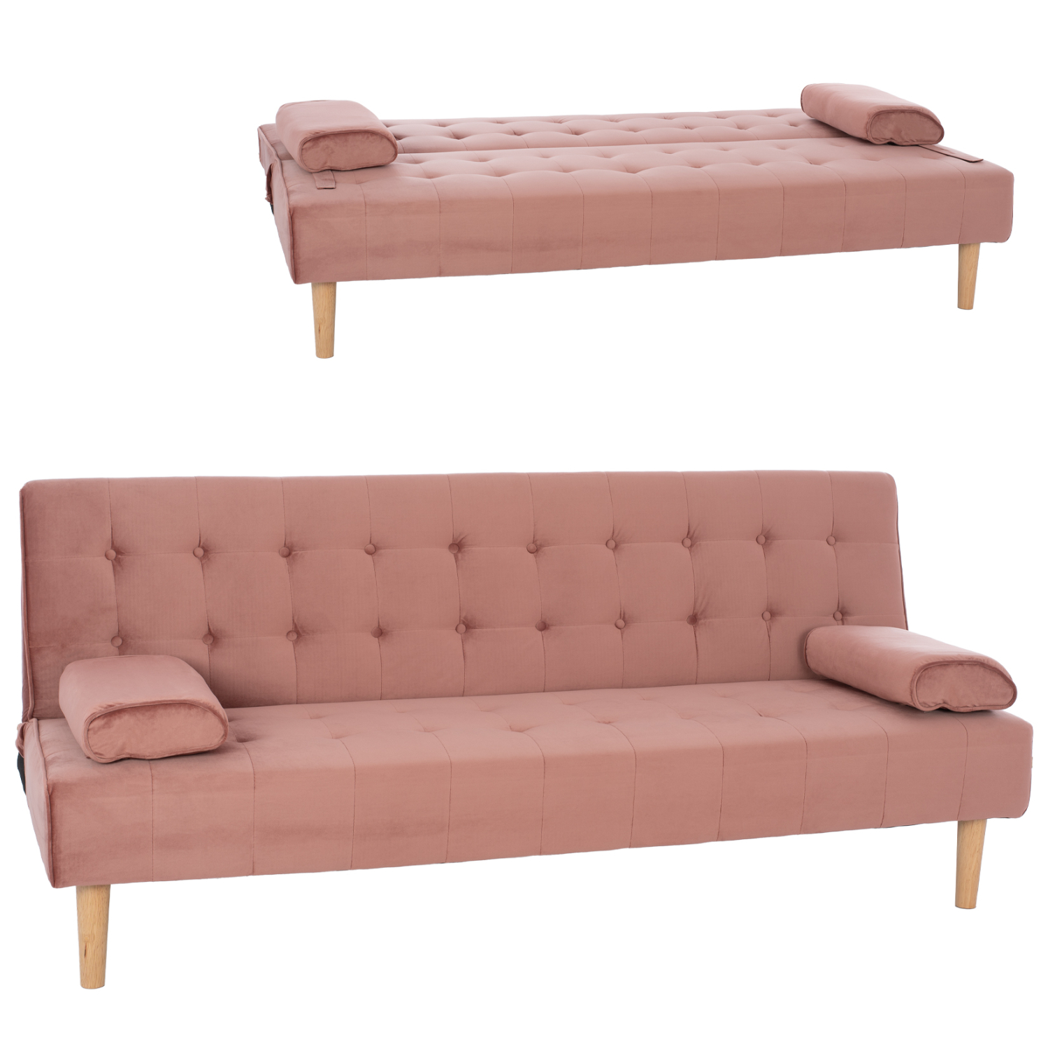 HM3149.12 ΚΑΝΑΠΕΣ ΚΡΕΒΑΤΙ WANDA HM3149.12 ΜΕ ΒΕΛΟΥΔΟ ΣΑΠΙΟ ΜΗΛΟ 188X83X83Y εκ. - Image 1