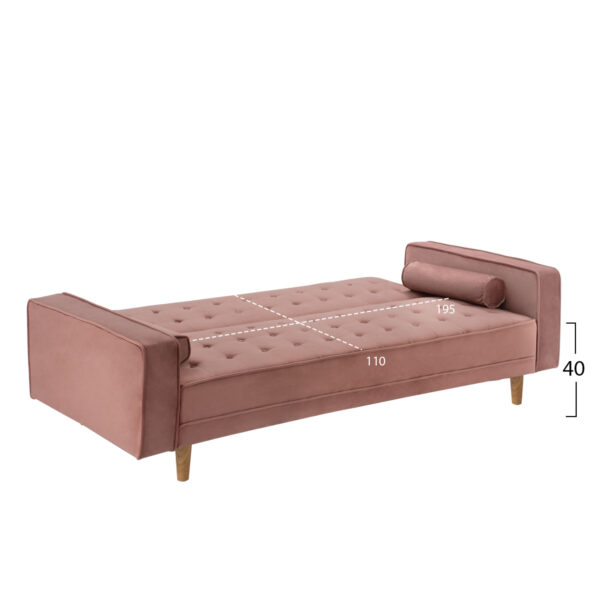 ΚΑΝΑΠΕΣ ΚΡΕΒΑΤΙ SALVADOR HM3150.12 ΒΕΛΟΥΔΟ ΣΑΠΙΟ ΜΗΛΟ  223X90X80Y εκ. - Image 3