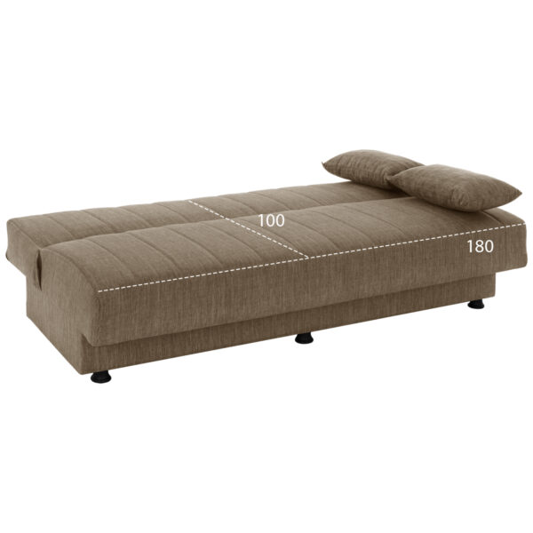 ΚΑΝΑΠΕΣ ΚΡΕΒΑΤΙ ANDRI ΤΡΙΘΕΣΙΟΣ ΚΑΦΕ HM3239.02 180x72x77Υ εκ. - Image 3