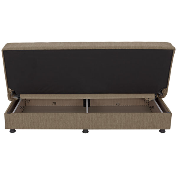ΚΑΝΑΠΕΣ ΚΡΕΒΑΤΙ ANDRI ΤΡΙΘΕΣΙΟΣ ΚΑΦΕ HM3239.02 180x72x77Υ εκ. - Image 5