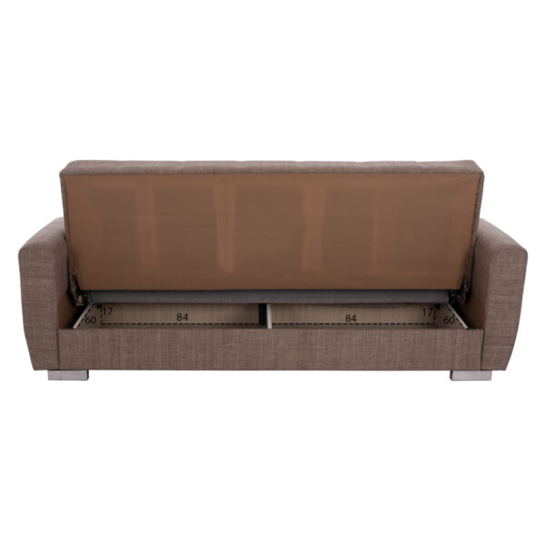 ΚΑΝΑΠΕΣ ΚΡΕΒΑΤΙ POLYA ΤΡΙΘΕΣΙΟΣ ΚΑΦΕ HM3240.02 215x80x77 εκ. - Image 5