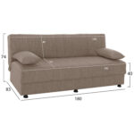 ΚΑΝΑΠΕΣ ΚΡΕΒΑΤΙ ANDRI ΤΡΙΘΕΣΙΟΣ ΜΠΕΖ HM3239.04 180x83x74Υ εκ. - Image 2