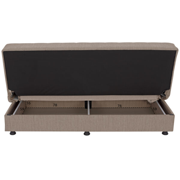 ΚΑΝΑΠΕΣ ΚΡΕΒΑΤΙ ANDRI ΤΡΙΘΕΣΙΟΣ ΜΠΕΖ HM3239.04 180x83x74Υ εκ. - Image 5