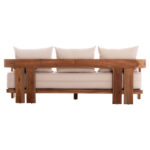 ΚΑΝΑΠΕΣ ΤΡΙΘΕΣΙΟΣ ΣΕΙΡΑ KIOTO HM6382 ΞΥΛΟ TEAK ΦΥΣΙΚΟ-ΜΠΕΖ ΜΑΞΙΛΑΡΙΑ 210x74x72Υεκ. - Image 6
