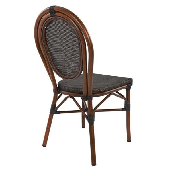 ΚΑΡΕΚΛΑ ΑΛΟΥΜΙΝΙΟΥ KASON BAMBOO LOOK ΚΑΦΕ ΜΕ TEXTLINE 40,5x56,5x89,5 εκ. HM5026 - Image 5