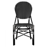 ΚΑΡΕΚΛΑ ΑΛΟΥΜΙΝΙΟΥ BAMBOO LOOK ΜΕ WICKER ΜΑΥΡΟ ΛΕΥΚΟ HM5792.02 46x60x96 εκ. - Image 3