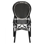 ΚΑΡΕΚΛΑ ΑΛΟΥΜΙΝΙΟΥ BAMBOO LOOK ΜΕ WICKER ΜΑΥΡΟ ΛΕΥΚΟ HM5792.02 46x60x96 εκ. - Image 6