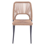 ΚΑΡΕΚΛΑ ΑΛΟΥΜΙΝΙΟΥ ΓΚΡΙ ΜΕ P.E.TWIST RATTAN ΜΠΕΖ HM5770.02 45x63x82Υ εκ. - Image 3