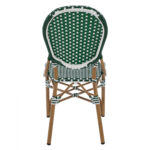 ΚΑΡΕΚΛΑ ΑΛΟΥΜΙΝΙΟΥ BAMBOO LOOK ΜΕ WICKER ΠΡΑΣΙΝΟ ΛΕΥΚΟ HM5792.01 47x55x98 εκ. - Image 6