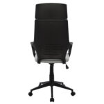 ΚΑΡΕΚΛΑ ΓΡΑΦΕΙΟΥ ANIVIA HM1073.21 ΓΚΡΙ & ΣΚΕΛΕΤΟ ΜΑΥΡΟ 64x61x127 cm - Image 4