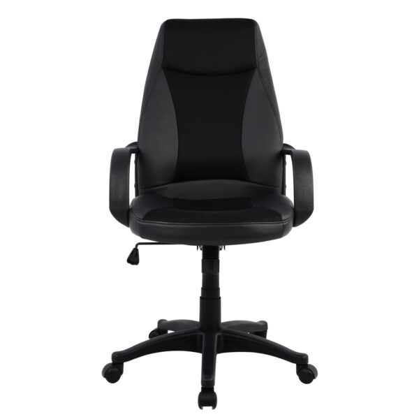 ΚΑΡΕΚΛΑ ΓΡΑΦΕΙΟΥ GAMING SIVIR HM1001.01 ΜΕ  ΜΑΥΡΟ PU 59x 60x115 εκ. - Image 2