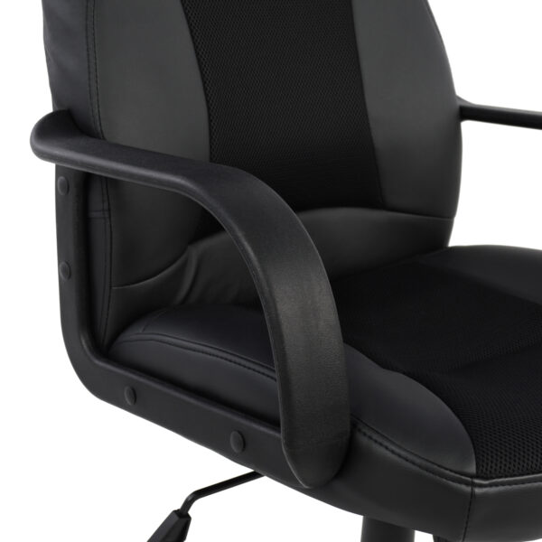 ΚΑΡΕΚΛΑ ΓΡΑΦΕΙΟΥ GAMING SIVIR HM1001.01 ΜΕ  ΜΑΥΡΟ PU 59x 60x115 εκ. - Image 6