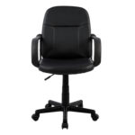 ΚΑΡΕΚΛΑ ΓΡΑΦΕΙΟΥ GRANE HM1005 ΜΕ ΜΠΡΑΤΣΑ ΜΑΥΡO PU 56,5x50x88-100Υ εκ. - Image 2