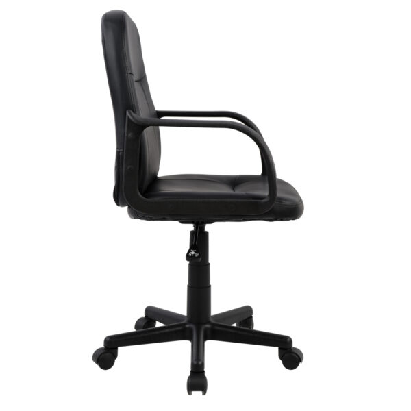 ΚΑΡΕΚΛΑ ΓΡΑΦΕΙΟΥ GRANE HM1005 ΜΕ ΜΠΡΑΤΣΑ ΜΑΥΡO PU 56,5x50x88-100Υ εκ. - Image 3