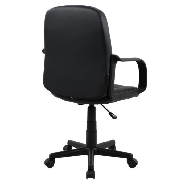 ΚΑΡΕΚΛΑ ΓΡΑΦΕΙΟΥ GRANE HM1005 ΜΕ ΜΠΡΑΤΣΑ ΜΑΥΡO PU 56,5x50x88-100Υ εκ. - Image 4