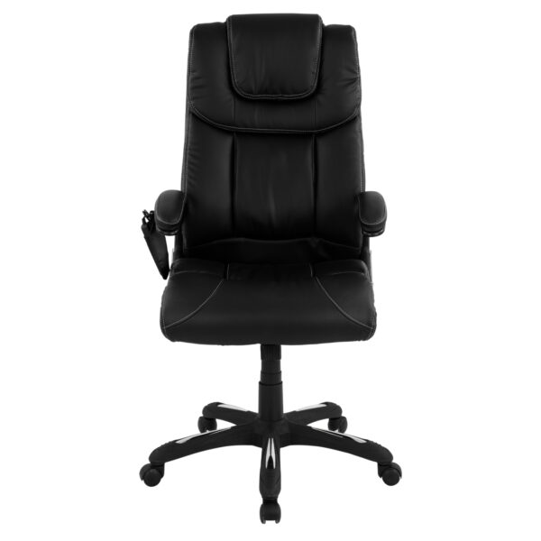ΚΑΡΕΚΛΑ ΓΡΑΦΕΙΟΥ THORIN HM1050.01 ΜΕ MASSAGE ΜΑΥΡΗ HOMEMARKT 62x70x127Y εκ. - Image 3
