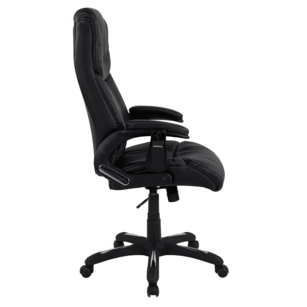 ΚΑΡΕΚΛΑ ΓΡΑΦΕΙΟΥ THORIN HM1050.01 ΜΕ MASSAGE ΜΑΥΡΗ HOMEMARKT 62x70x127Y εκ. - Image 4