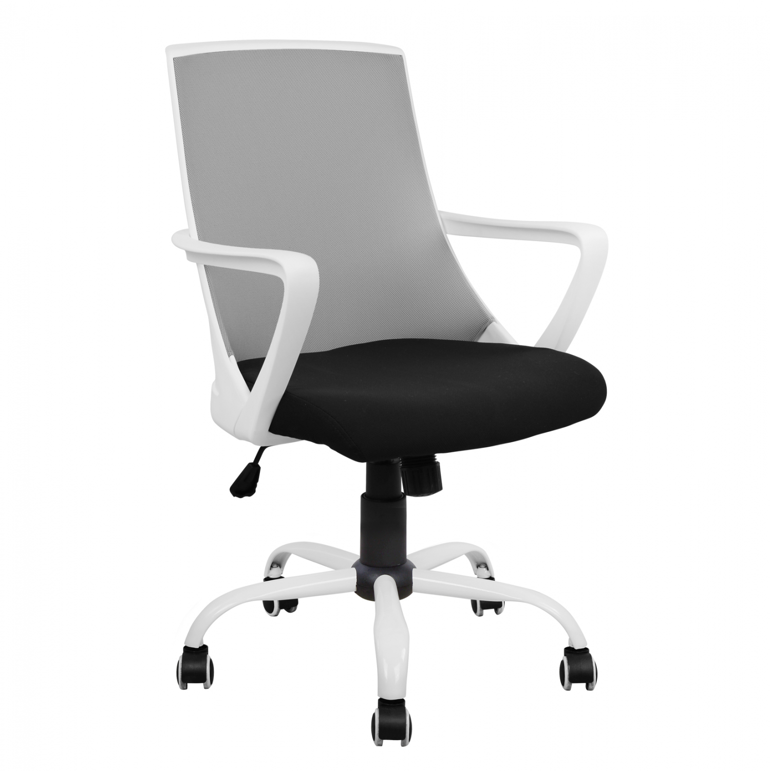 HM1053.21 ΚΑΡΕΚΛΑ ΓΡΑΦΕΙΟΥ MALFOI HM1053.21 ΓΚΡΙ MESH & ΠΟΔΙ ΜΕΤΑΛΛΙΚΟ 58x59x103 cm - Image 1