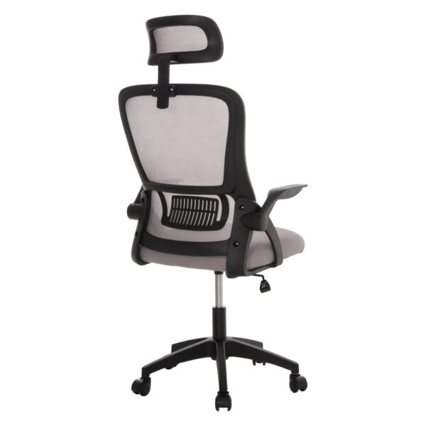 ΚΑΡΕΚΛΑ ΓΡΑΦΕΙΟΥ BLAZER HM1205.05 ΓΚΡΙ MESH-ΜΑΥΡΟΣ ΣΚΕΛΕΤΟΣ 60x58x110-130Υεκ. - Image 5