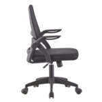 ΚΑΡΕΚΛΑ ΓΡΑΦΕΙΟΥ NETTIS HM1220.01 ΜΑΥΡO MESH-ΒΑΣΗ ΠΟΛΥΠΡΟΠΥΛΕΝΙΟΥ 47x47x109-119Υεκ - Image 3