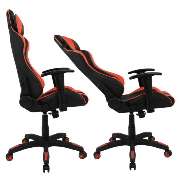 ΚΑΡΕΚΛΑ ΓΡΑΦΕΙΟΥ GAMING HM1062.01 SPEED ΜΑΥΡΟ ΚΟΚΚΙΝΟ PU 68,5 x 71,5 x 133,5 εκ. - Image 4