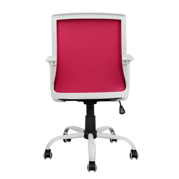 ΚΑΡΕΚΛΑ ΓΡΑΦΕΙΟΥ MALFOI HM1053.05 ΡΟΖ MESH & ΠΟΔΙ ΜΕΤΑΛΛΙΚΟ 58x59x103 εκ. - Image 6