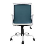 ΚΑΡΕΚΛΑ ΓΡΑΦΕΙΟΥ MALFOI HM1053.06 ΜΠΛΕ MESH & ΠΟΔΙ ΜΕΤΑΛΛΙΚΟ 58x59x103 εκ. - Image 6